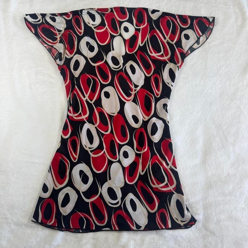 Topia red graphic babydoll flare short sleeve top fairy boho y2k vintage - Picture 7 of 7